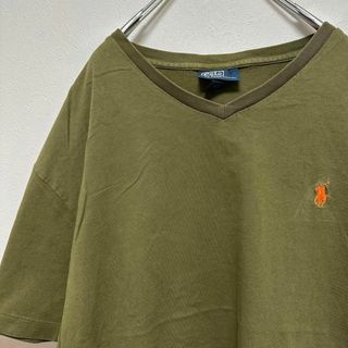 ポロラルフローレン(POLO RALPH LAUREN)の90s 古着　ポロ　ラルフローレン　ワンポイントロゴ　半袖　メンズtシャツ　L(Tシャツ/カットソー(半袖/袖なし))