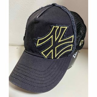 ニューエラー(NEW ERA)のニューエラ　ニューヨークヤンキース　キャップ ブラック×ゴールド(キャップ)