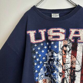 USA PROUD ビンテージ　古着　アメリカ　メンズ　半袖　tシャツ　XL(Tシャツ/カットソー(半袖/袖なし))