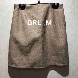 グレイル(GRL)の未使用タグ付き　GRLグレイル　インパン付きミニスカートMベージュ(ミニスカート)