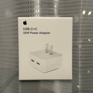 アップル(Apple)の新品未使用 純正Apple USB-Cポート搭載 35Wデュアル電源アダプタ(バッテリー/充電器)