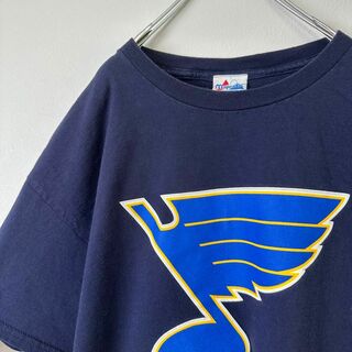 メンズ　古着　NHL セントルイス　ブルース　プリント　メンズ　半袖tシャツ(Tシャツ/カットソー(半袖/袖なし))
