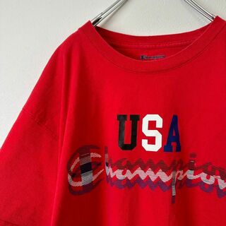 チャンピオン(Champion)のchampion チャンピオン　USA メンズプリント　半袖tシャツ　Lサイズ(Tシャツ/カットソー(半袖/袖なし))
