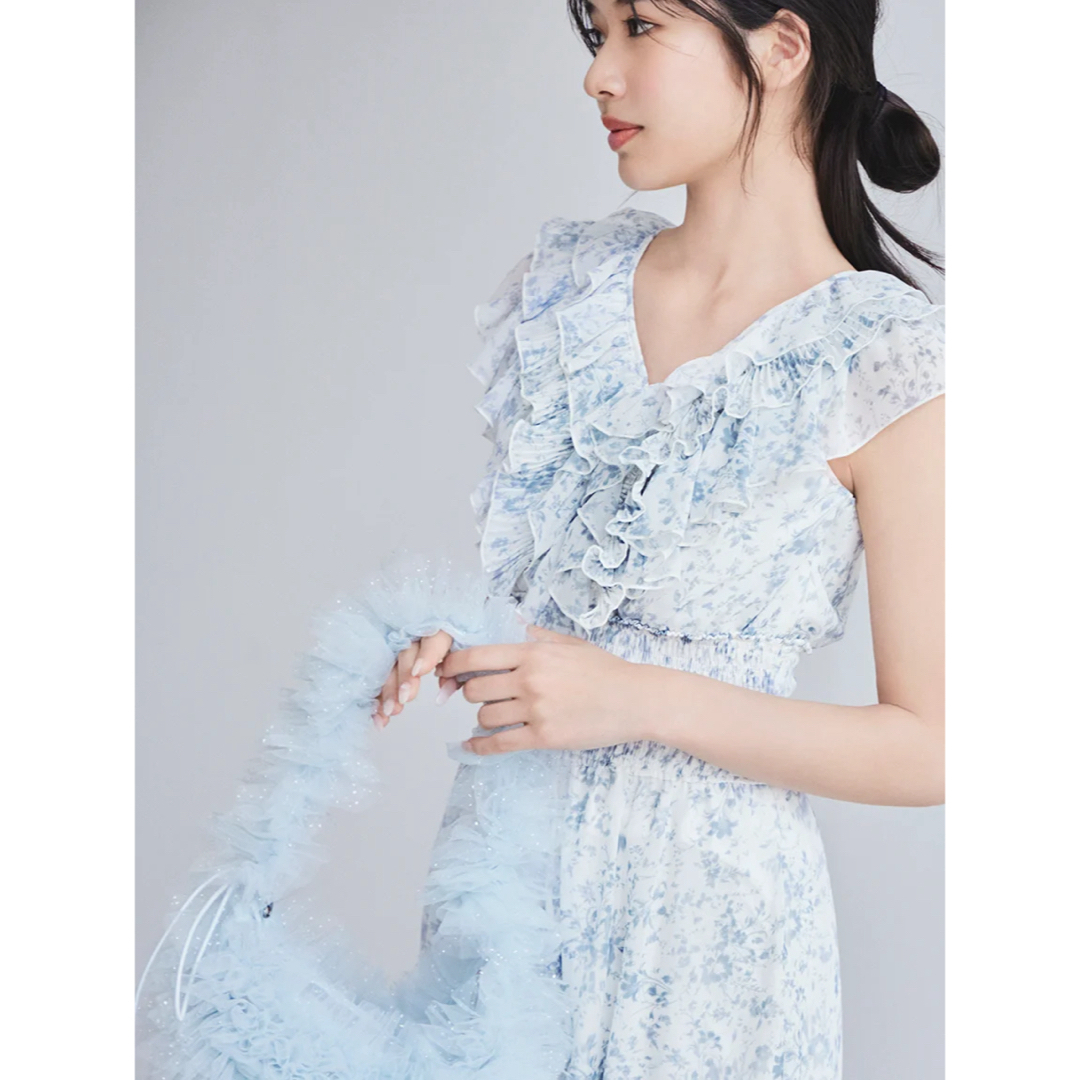 Sustainableプリーツフリルワンピース SNIDEL Sustainableプリーツフリルワンピース SNIDEL