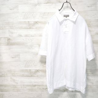 マーガレットハウエル(MARGARET HOWELL)のM.HOWELL 17SS Shirting Linen Polo-Wh/L(ポロシャツ)