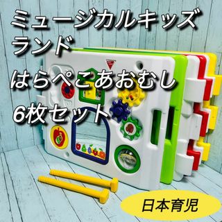 ニホンイクジ(日本育児)のミュージカルキッズランドDX　はらぺこあおむし　ベビーサークル　日本育児　6枚組(ベビーサークル)