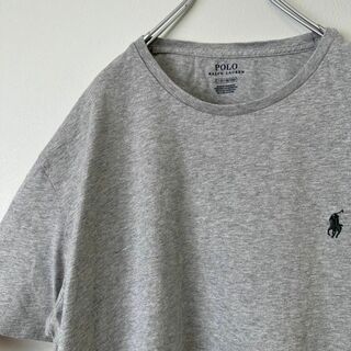ポロラルフローレン(POLO RALPH LAUREN)のポロラルフローレン　ワンポイント刺繍　メンズ　半袖tシャツ　Lサイズ　グレー(Tシャツ/カットソー(半袖/袖なし))