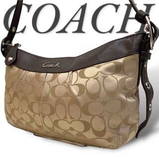 コーチ(COACH)のコーチ COACH ショルダーバッグ シグネクチャー 茶系 レザー サテン(ショルダーバッグ)