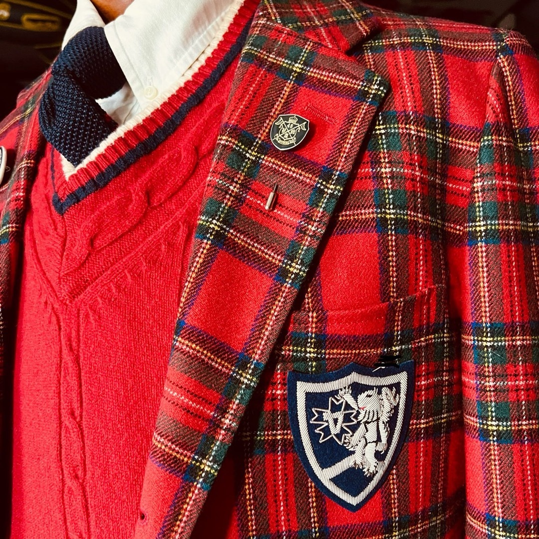 VAN Jacket - 希少!VAN桜モール刺繍シルバー、ブレザー VAN Jacket - 希少!VAN桜モール刺繍シルバー、ブレザー