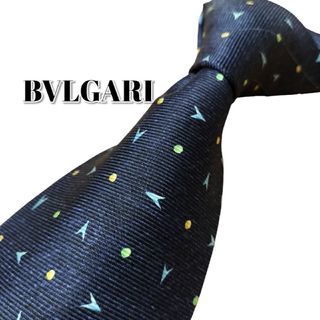 ブルガリ(BVLGARI)の★BVLGARI★　ブルガリ　ネイビー系　ドット柄　イタリア製(ネクタイ)