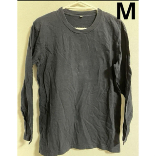 メンズ　トップス　ロンT M  長袖　カットソー　ブラック(Tシャツ/カットソー(半袖/袖なし))