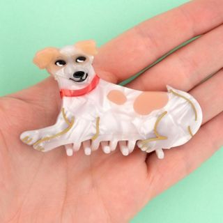 ジャックラッセル　ヘアクリップ　バレッタ　犬　わんちゃん