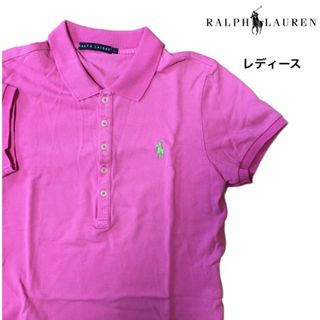 ポロラルフローレン(POLO RALPH LAUREN)のラルフローレン RALPH LAUREN ポロシャツ 半袖 ロゴ刺繍 ピンク　L(ポロシャツ)