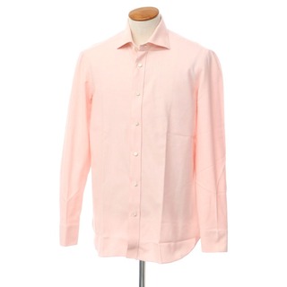 【中古】マンニーナ MANNINA コットン ワイドカラー ドレスシャツ ライトピンク【サイズ40】【メンズ】(シャツ)