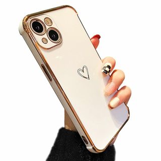 【色: ホワイト】ZTOFERA iPhone 15 Plus 用 ハートケース(その他)