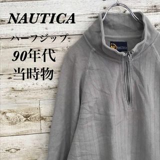 ノーティカ(NAUTICA)の【k2762】希少USA古着90sノーティカハーフジッププルオーバーニット当時物(ニット/セーター)