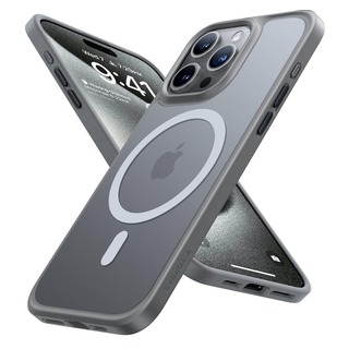iPhoneケース 15Pro 専用ケース ホワイト グレー シンプル(iPhoneケース)