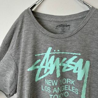 ステューシー(STUSSY)のstussy ステューシー　ワールドツアー　プリント　半袖　tシャツ　L(Tシャツ(半袖/袖なし))