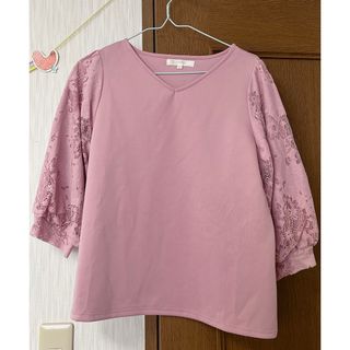 グローブ(grove)のgrove  袖レース切り替えトップス(カットソー(長袖/七分))