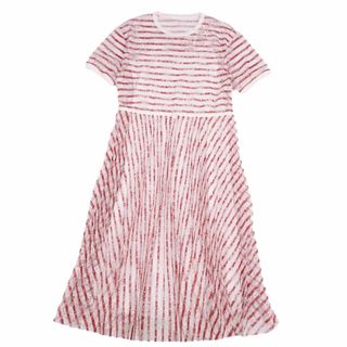 美品 レッド ヴァレンティノ RED VALENTINO ワンピース ドレス 半袖 ショートスリーブ 総レース チュール レディース M