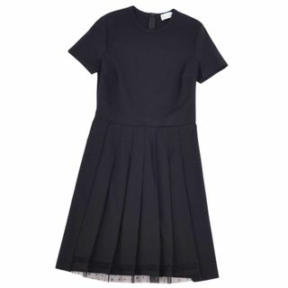 ヴァレンティノ(VALENTINO)の美品 レッド ヴァレンティノ RED VALENTINO ワンピース ドレス 半袖 プリーツスカート トップス レディース M(ひざ丈ワンピース)