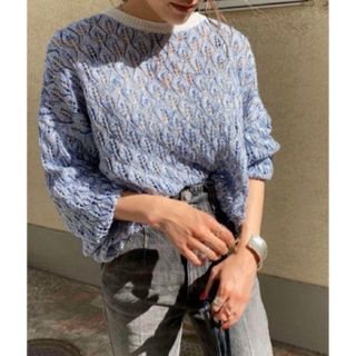 アメリヴィンテージ(Ameri VINTAGE)のAMERI アメリ MEDI LOOSE CROCHET KNIT 美品(ニット/セーター)