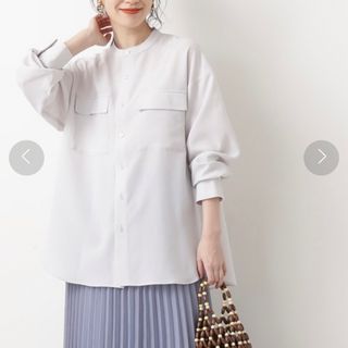 NATURAL BEAUTY BASIC - 新品☆ドライポプリンブラウス　グレー