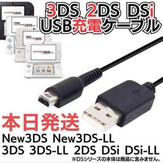 ニンテンドー3DS(ニンテンドー3DS)の本日発送Nintendo 3DS&2DS対応/充電器ケーブル　(携帯用ゲーム機本体)