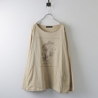 大きいサイズ アズノウアズドゥバズ オオラカ as know as de base olaca ハリネズミ長袖Tシャツ 17/ベージュ トップス【2400013889148】(Tシャツ(長袖/七分))