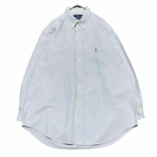 ラルフローレン(Ralph Lauren)のラルフローレン ストライプBD長袖シャツ オックスフォード ポニー刺繍 y81(シャツ)