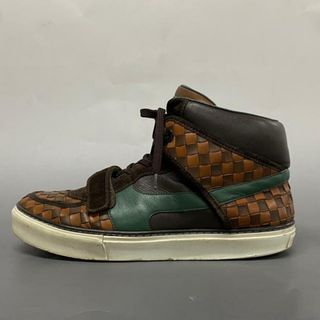 ルイヴィトン(LOUIS VUITTON)のLOUIS VUITTON(ルイヴィトン) スニーカー 7 1/2 メンズ ブラウン ダミエ/ハイカット レザー(スニーカー)