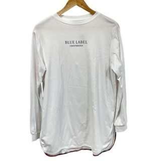 BLUE LABEL CRESTBRIDGE - BLUE LABEL CRESTBRIDGE(ブルーレーベルクレストブリッジ) 長袖カットソー サイズ38 M レディース美品  - 白×黒 クルーネック