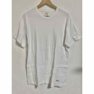 シュプリーム(Supreme)のSupreme x Hanes white Tee 2着セット(Tシャツ/カットソー(半袖/袖なし))