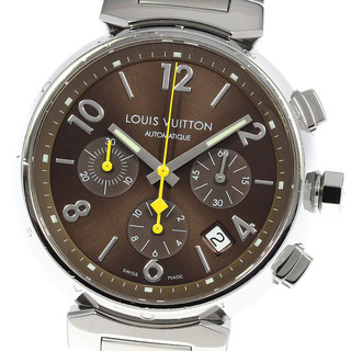 ルイヴィトン(LOUIS VUITTON)のルイ・ヴィトン LOUIS VUITTON Q1121 タンブール クロノグラフ 自動巻き メンズ 箱・保証書付き_819333(腕時計(アナログ))