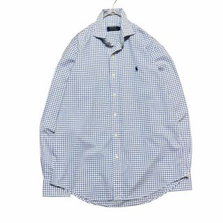 ポロラルフローレン(POLO RALPH LAUREN)のポロラルフローレン BD長袖シャツ 青白チェック ポニー刺繍 US古着y85(シャツ)
