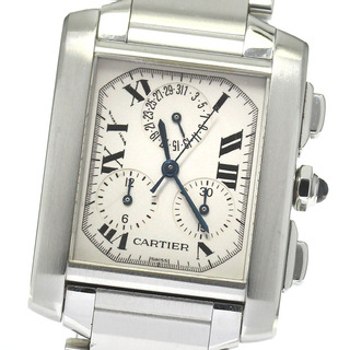 カルティエ(Cartier)のジャンク カルティエ CARTIER W51001Q3 タンクフランセーズ クロノリフレックス クォーツ メンズ _815252(腕時計(アナログ))