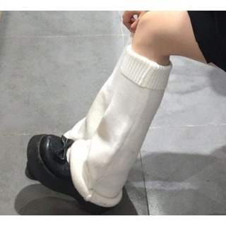 靴下　ホワイト　レディース　シンプル　韓国　ルーズソックス(ソックス)