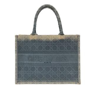 Christian Dior - DIOR/ChristianDior(ディオール/クリスチャンディオール) トートバッグ ブックトートミディアムバッグ/旧スモール M1296ZREY ブルー ジャガード