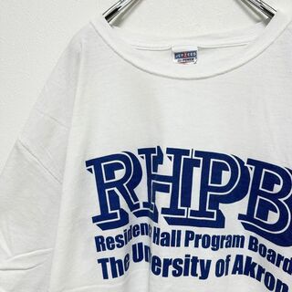 RHPB メンズ　ビンテージプリント　半袖　tシャツ　Lサイズ　白(Tシャツ/カットソー(半袖/袖なし))