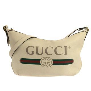 グッチ(Gucci)のGUCCI(グッチ) ショルダーバッグ グッチプリント 523588 アイボリー×ベージュ×マルチ レザー(ショルダーバッグ)