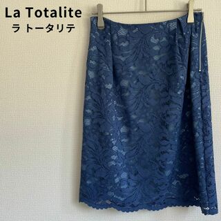 美品★ラトータリテ レディース 花柄レース タイトスカート 日本製