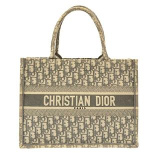 クリスチャンディオール(Christian Dior)のDIOR/ChristianDior(ディオール/クリスチャンディオール) トートバッグ ブックトートミディアムバッグ/旧スモール M1296ZRIW_M932 アイボリー×グレー ジャガード(トートバッグ)