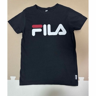 【FILA フィラ】半袖Tシャツ　ロゴ　ブラック　キッズ　子供　140cm