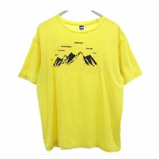 ザノースフェイス(THE NORTH FACE)のノースフェイス アウトドア プリント 半袖 Tシャツ L イエロー系 THE NORTH FACE メンズ(Tシャツ/カットソー(半袖/袖なし))