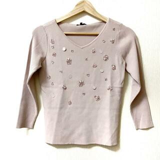 TO BE CHIC(トゥービーシック) 長袖セーター サイズ2 M レディース美品  ピンク ビジュー