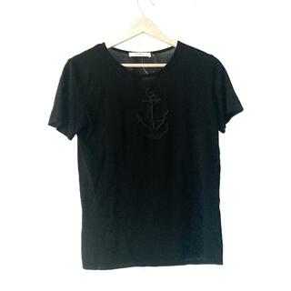 Max Mara(マックスマーラ) 半袖Tシャツ レディース 黒 刺繍/碇