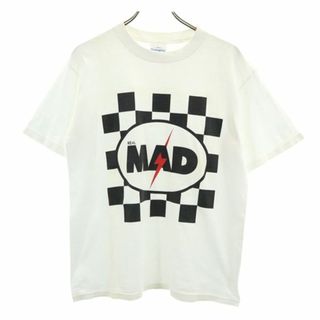 ヘック プリント 半袖 Tシャツ M ホワイト hectic メンズ(Tシャツ/カットソー(半袖/袖なし))