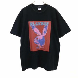 PLAYBOY - プレイボーイ 半袖 Tシャツ L ブラック PLAYBOY メンズ