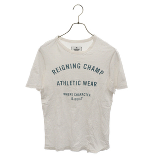 REIGNING CHAMP レイニングチャンプ アーチロゴ プリント 半袖カットソー Tシャツ ホワイト(Tシャツ/カットソー(半袖/袖なし))