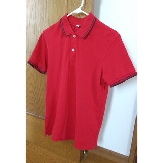 ユニクロ(UNIQLO)のUNIQLO ポロシャツ 赤 レディースS(ポロシャツ)
